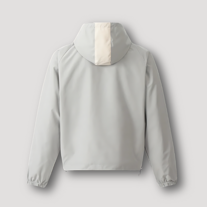 'CAREFREE' Borduursel Strepen Kleur Blok Hoodie Jas