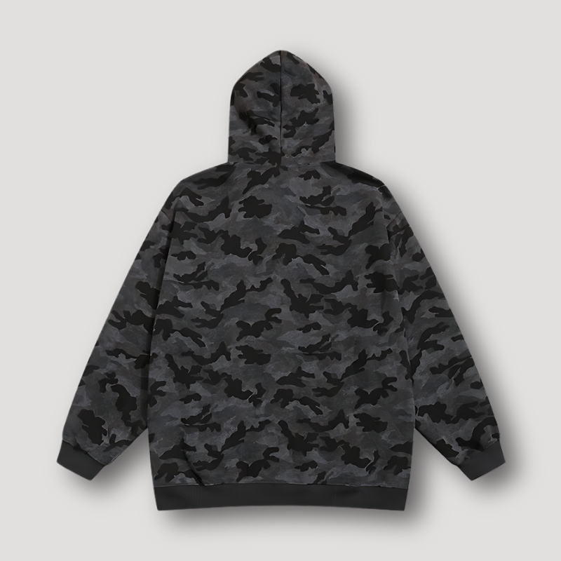 Klassiek Militair Camouflage Patroon Zip Up Hoodie