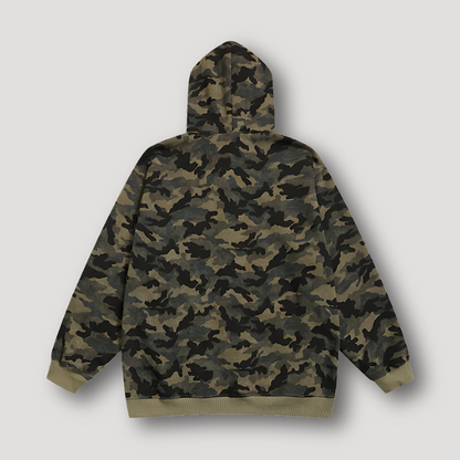 Klassiek Militair Camouflage Patroon Zip Up Hoodie