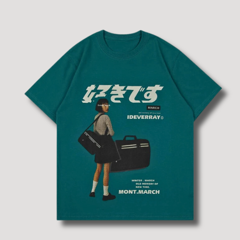 Japanse Reiziger Grafische Y2k Streetwear T-shirts