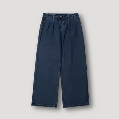 90s High Rise Baggy Pleated Denim Jeans Wijde Pijp