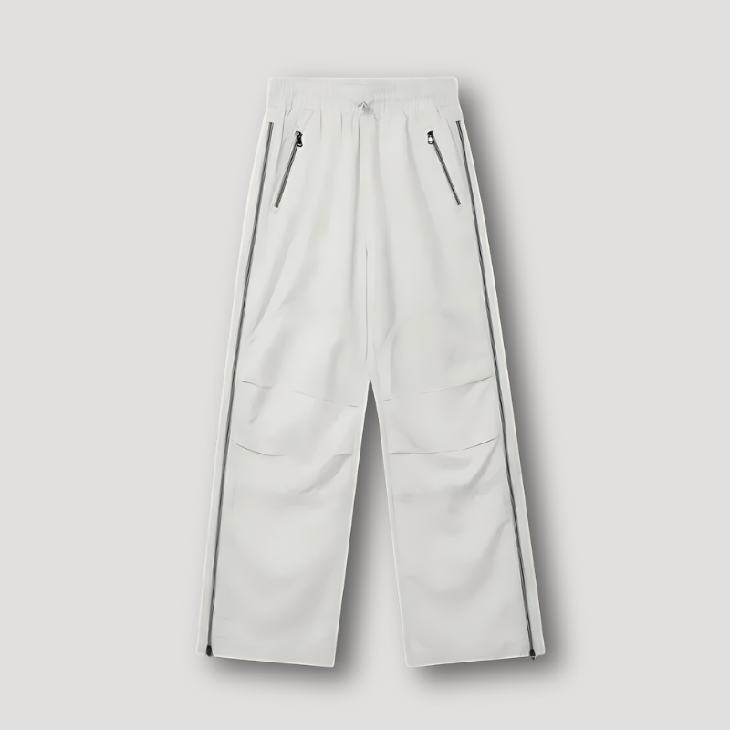 Sportief Wide Leg Baggy Fit Zijstrepen Techwear Broek