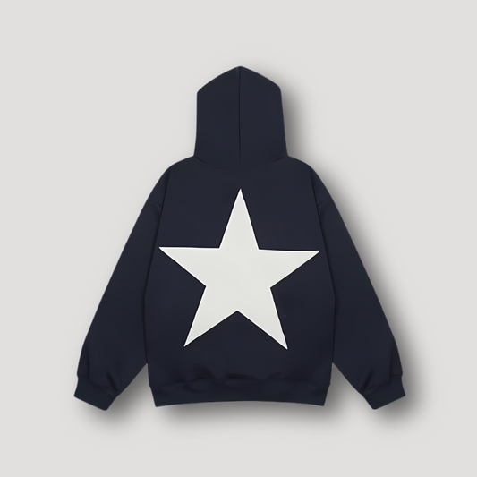 Achter Elkaar Ster Graphisch Afdrukken Hoodie