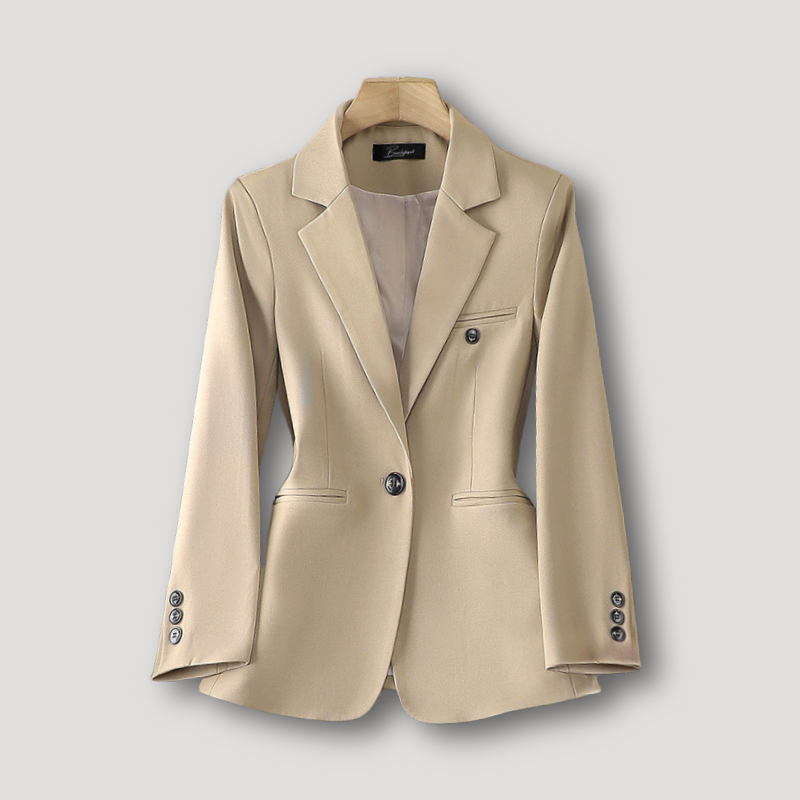 Lange Mouw Formele Business Aangepast Fit Blazer Dames