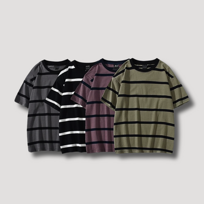 Y2K Color Block Striped Shirt voor Mannen