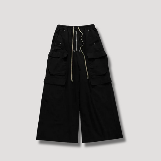 Y2K Drawstring Parachute Pants - Loose baggy streetwear