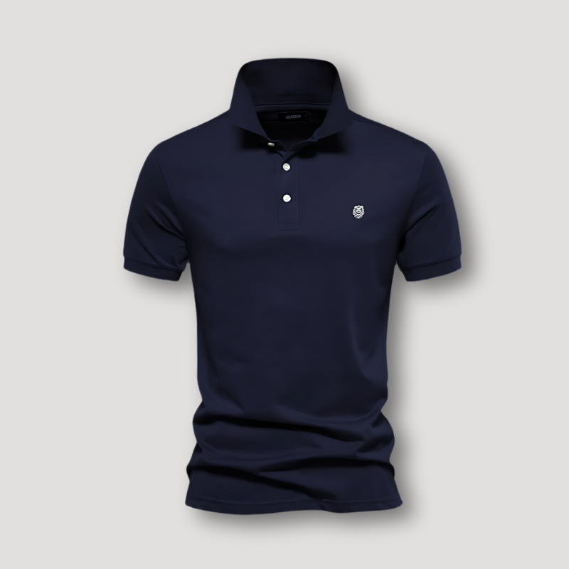 Klassiek Minimalistisch Korte Mouw Slim Fit Polo Shirt Heren