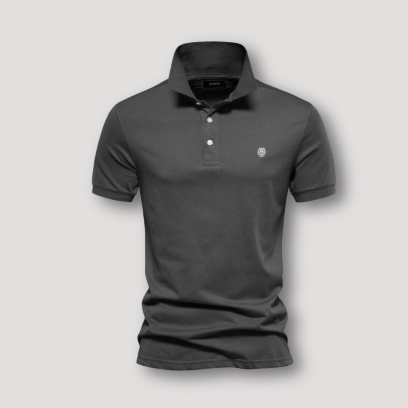 Klassiek Minimalistisch Korte Mouw Slim Fit Polo Shirt Heren