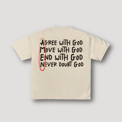 "AMEN" Biblical Quotes Korte Mouw Grafisch T Shirt