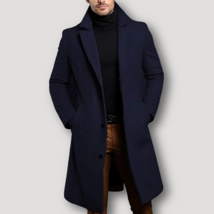 Lange Wide Form-Fitting Wol Lapel Coat