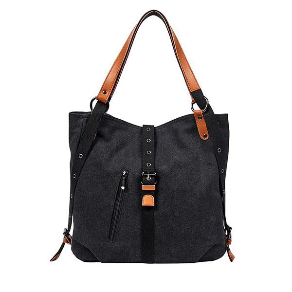 Canvas Tote Tas met Vakken