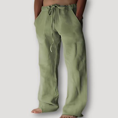 Monaco Linnen Trekkoord Strand Summer Pants