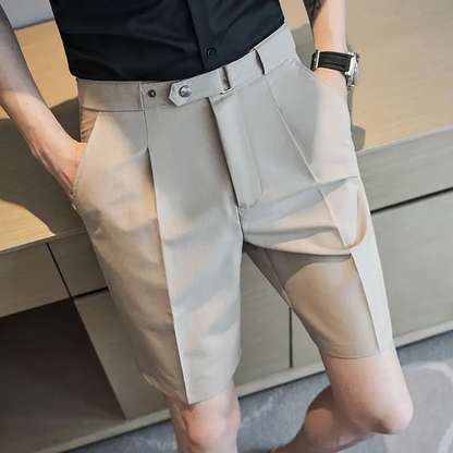 Pleated Recht Chino Zomer Shorts