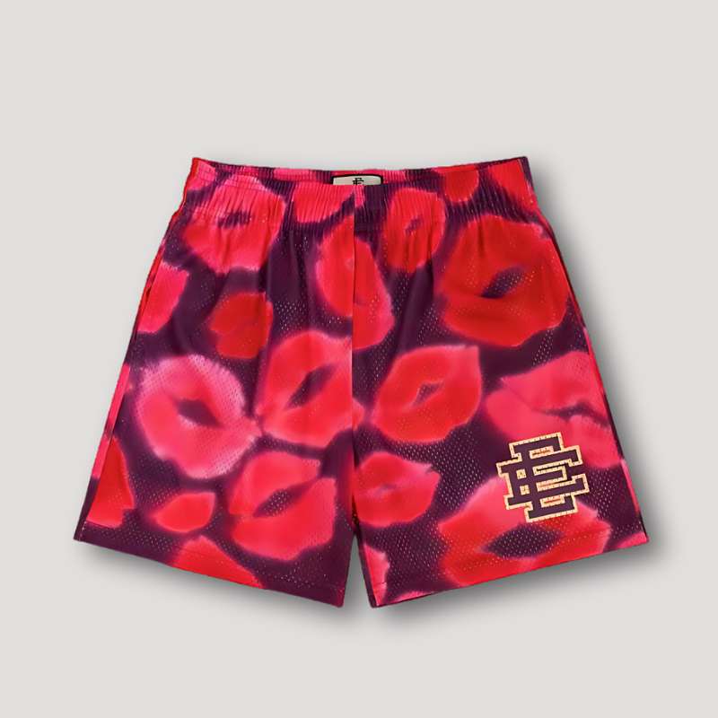 Kusjes Luipaardprint Grafisch Sportief Mesh Shorts