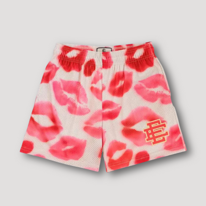 Kusjes Luipaardprint Grafisch Sportief Mesh Shorts