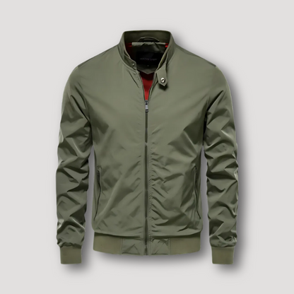 Opstaande Kraag Klassiek Zip Up Flexibel Bomber Jas