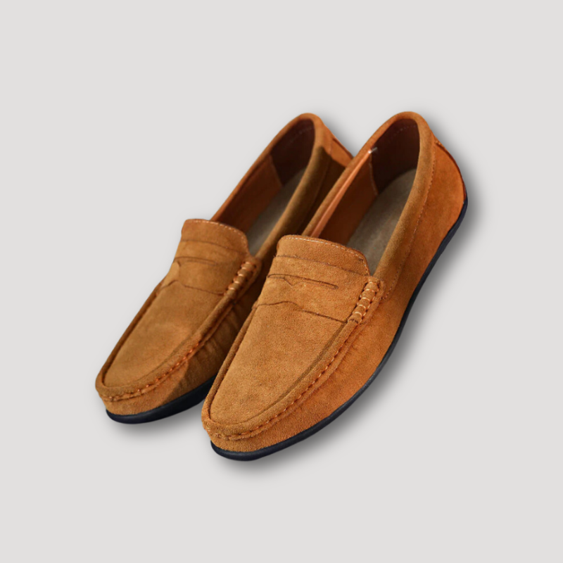 Business Casual Suède Leer Penny Loafers Mannen