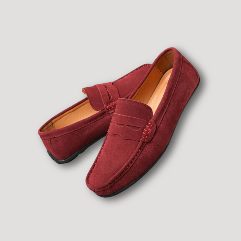 Business Casual Suède Leer Penny Loafers Mannen