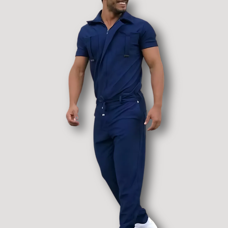 Workwear Tapered Leg Ausgestattet Jumpsuit Overall Voor Heren