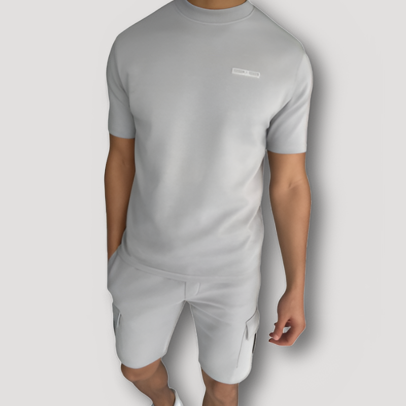 Korte Mouw T-shirt en Matching Shorts Zomer Outfit