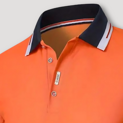 Sportief Vibrant Oranje Klassieker Op Maat Polo Shirt