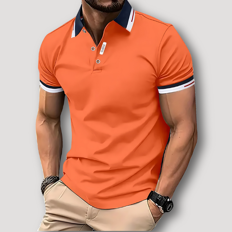 Sportief Vibrant Oranje Klassieker Op Maat Polo Shirt