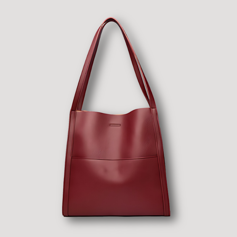 Minimalistisch Rechthoekig Structured Tote Bag Leather