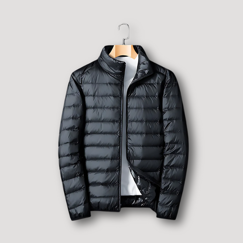 Quilted Isolatie Casual Horizontaal Zip Up Puffer Jas