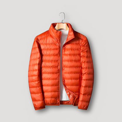 Quilted Isolatie Casual Horizontaal Zip Up Puffer Jas