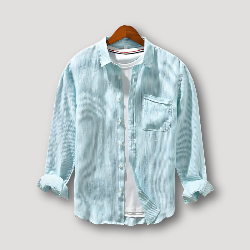 Ontspannen Fit Klassiek Button Up Lange Mouw Kraag Shirt