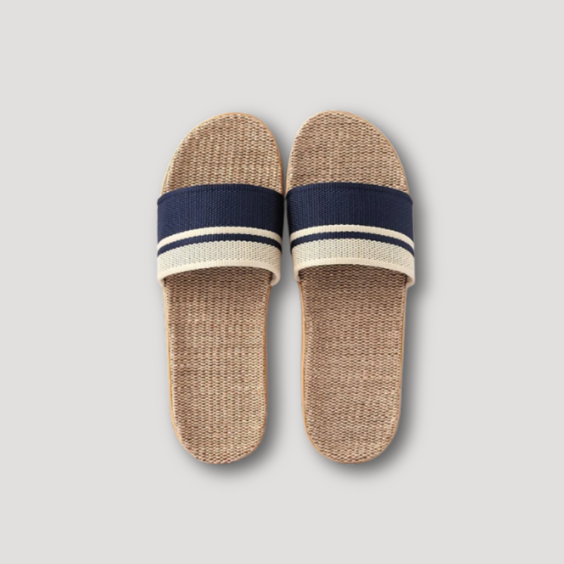 Zomer Strand Gestreept Canvas Plat Slippers