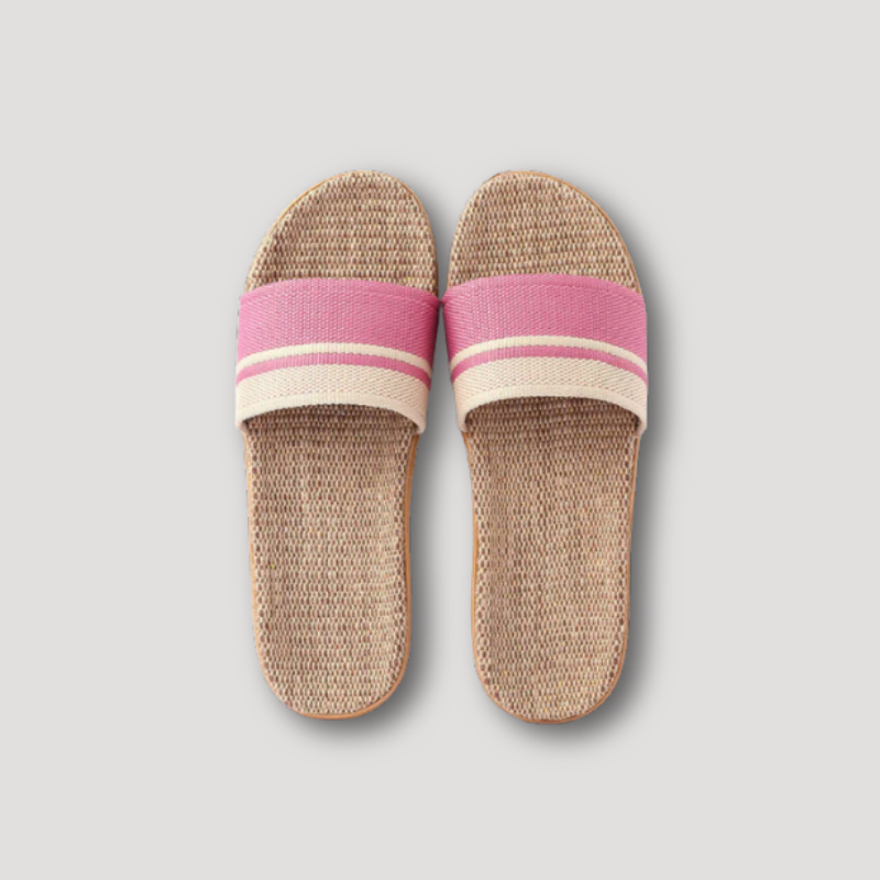 Zomer Strand Gestreept Canvas Plat Slippers