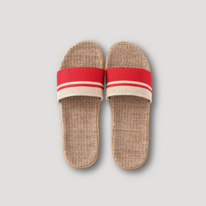 Zomer Strand Gestreept Canvas Plat Slippers