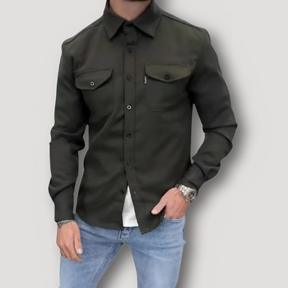 Casual Button Up Overhemd Heren