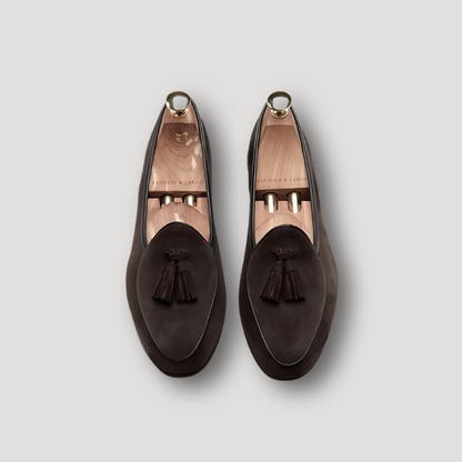 Echt leer Handgemaakt Loafers Women Kwast