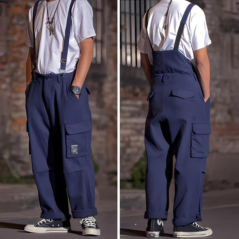 Workwear Utilitair Loose Baggy Wide Leg Cargo Overall