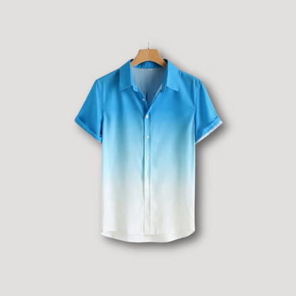 Verloop Patroon Ademend Los Polo Shirt Mannen