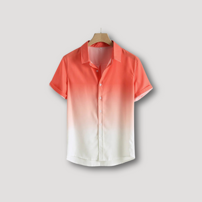 Verloop Patroon Ademend Los Polo Shirt Mannen