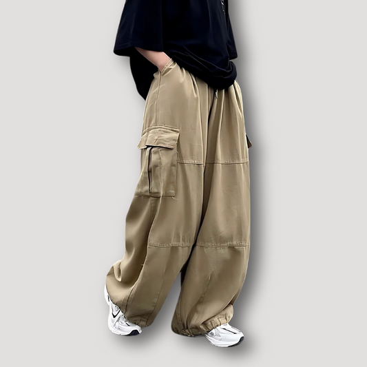 Slordig Oversized Wide Leg Cargo Broek Heren