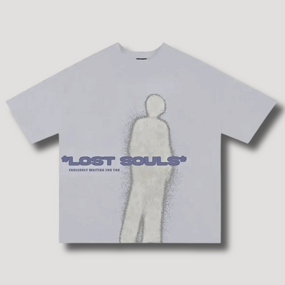 Lost Souls Man Schaduw Grafisch Printed Y2K Shirt