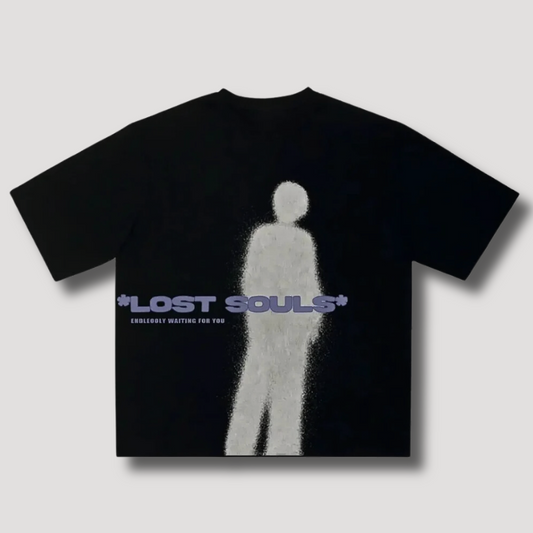 Lost Souls Man Schaduw Grafisch Printed Y2K Shirt