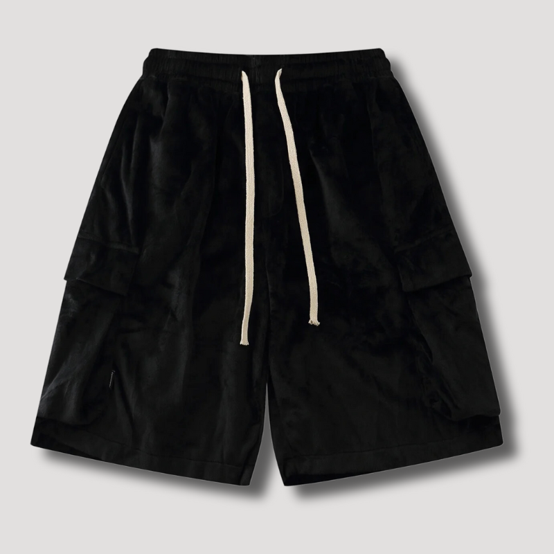 Y2K Velvet Cargo Shorts - Streetwear Drawstring korte broek