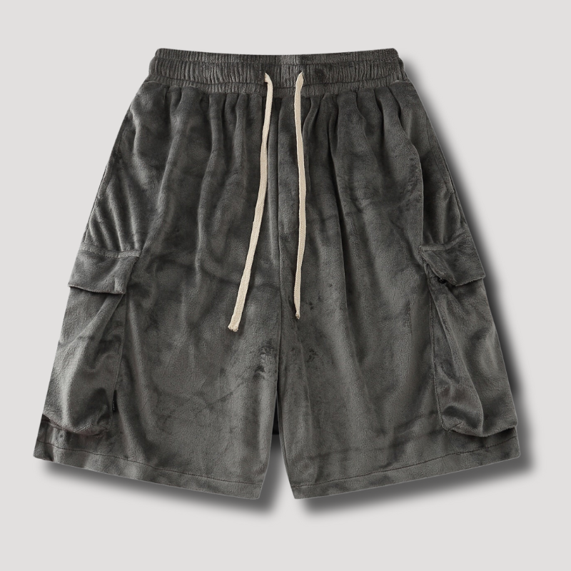 Y2K Velvet Cargo Shorts - Streetwear Drawstring korte broek