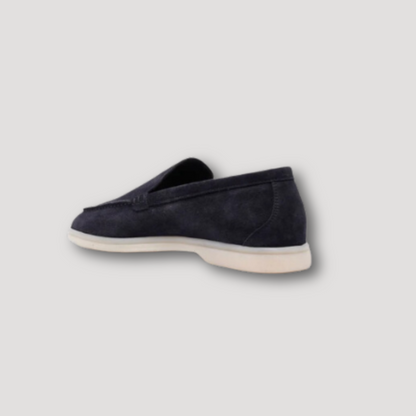 Marineblauwe Suède Penny Loafers