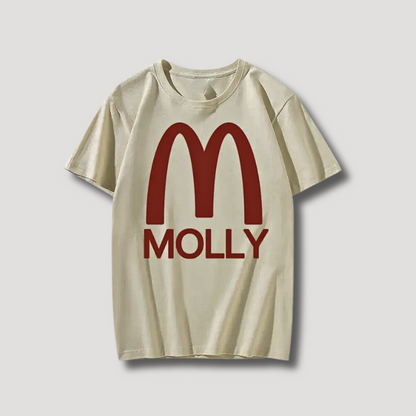 Mcdonalds Molly Letter Grafisch Streetwear Shirt