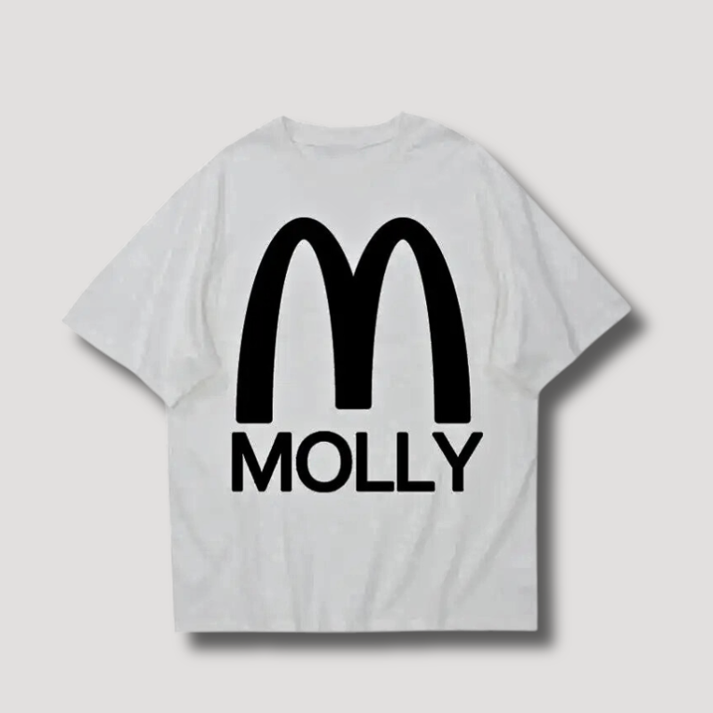 Mcdonalds Molly Letter Grafisch Streetwear Shirt