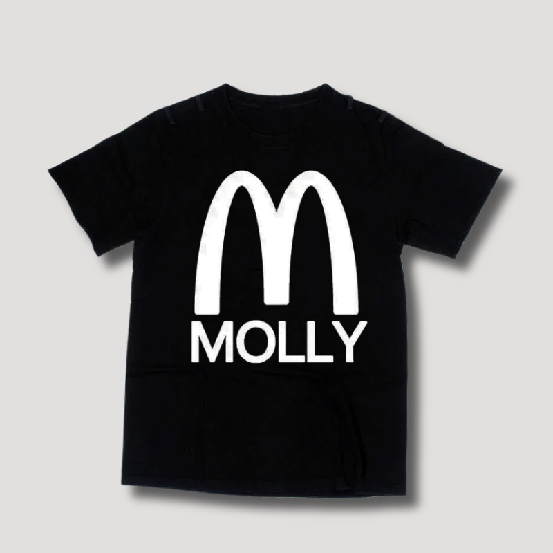 Mcdonalds Molly Letter Grafisch Streetwear Shirt