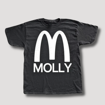 Mcdonalds Molly Letter Grafisch Streetwear Shirt