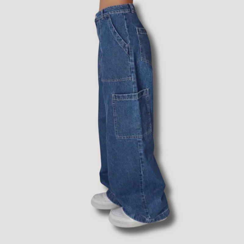 Y2K Streetwear Multi Pocket Baggy Jeans