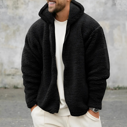 Pluche Fleece Zip Up Hoodie Voor Mannen